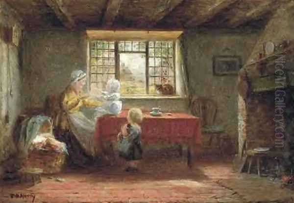 Second Born Oil Painting by Frederick Daniel Hardy