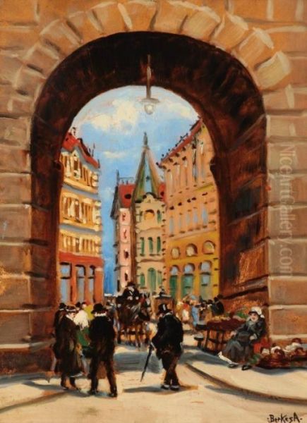 Parizsi Utca Oil Painting by Antal Berkes