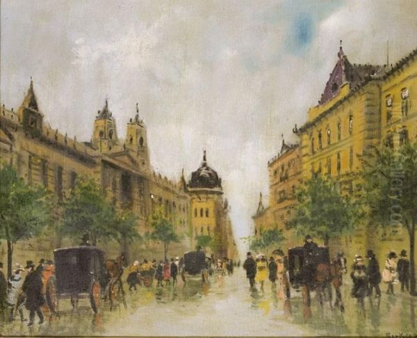 Konflisok A Foutcan Oil Painting by Antal Berkes