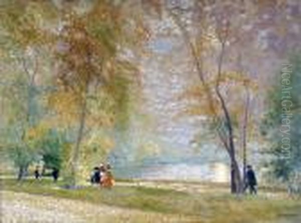 Le Parc Oil Painting by Antal Berkes