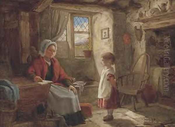 Prompting the Recital Oil Painting by Frederick Daniel Hardy