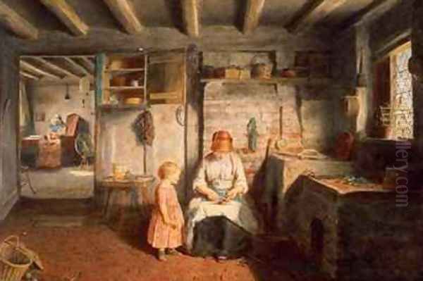 Preparing for dinner Oil Painting by Frederick Daniel Hardy