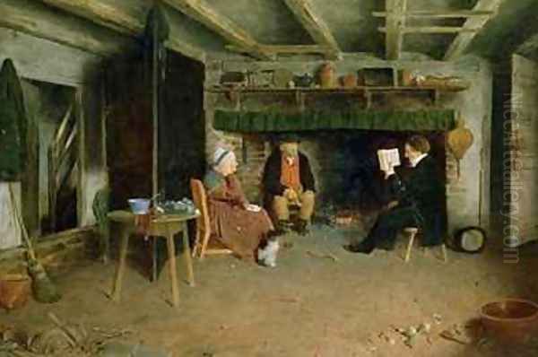 The Clergymans Visit Oil Painting by Frederick Daniel Hardy