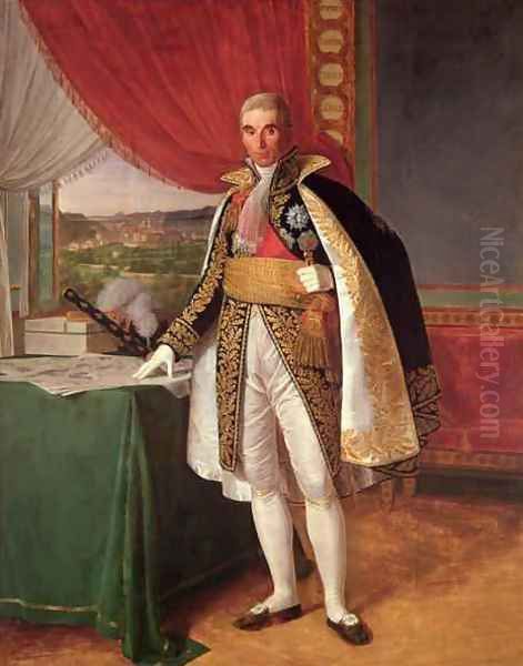 Marshal Andre Massena 1758-1817 Duke of Rivoli Oil Painting by Louis Hersent