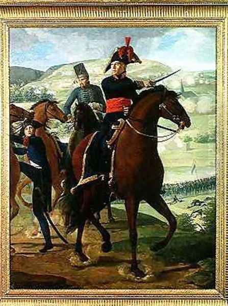 General Louis Marie Turreau de Garambouville 1756-1816 at the Gravieres Affair Oil Painting by Louis Hersent