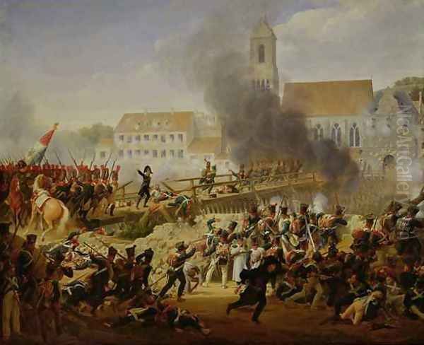 The Battle of Landschut Oil Painting by Louis Hersent