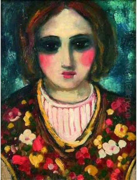 Jeune Femme... Oil Painting by Madeleine Berly De Vlaminck