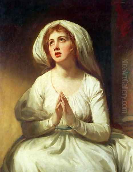 Lady Hamilton Praying Oil Painting by Horst Hacker