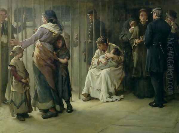 Newgate Committed for Trial Oil Painting by Frank Holl