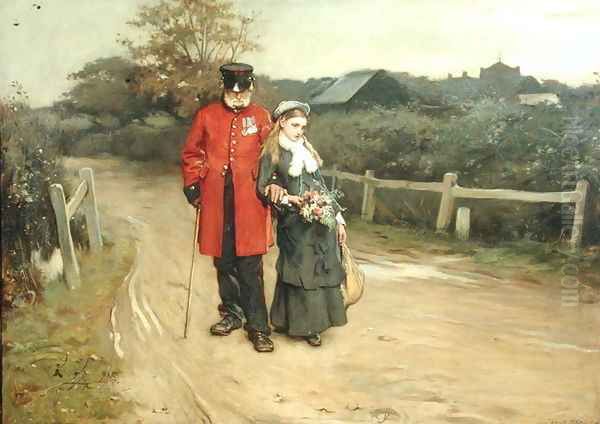 Going Home Oil Painting by Frank Holl