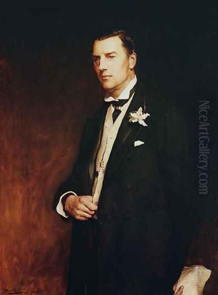 Portrait of Joseph Chamberlain Oil Painting by Frank Holl