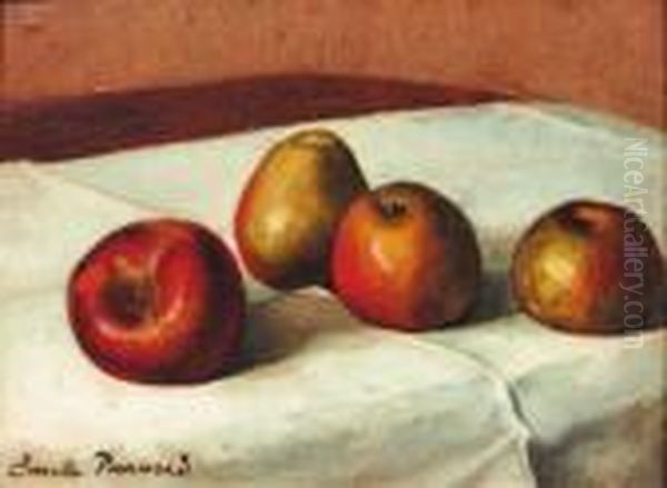 Nature Morte Aux Pommes Oil Painting by Emile Bernard