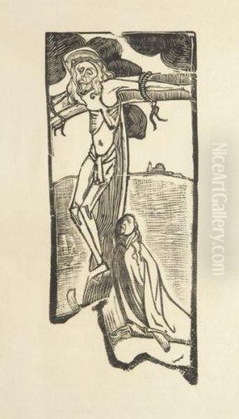 Crucifixion Oil Painting by Emile Bernard