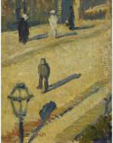 Scene De Rue Oil Painting by Emile Bernard