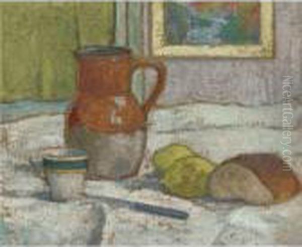 Nature Morte Au Pichet Et A La Tasse Oil Painting by Emile Bernard