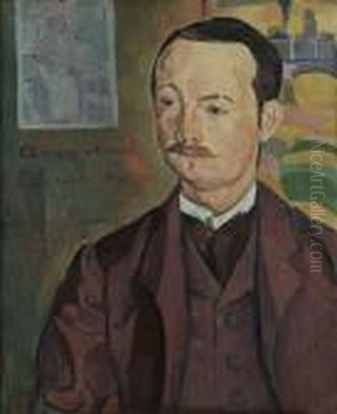 Portrait D'edouard Roze Oil Painting by Emile Bernard