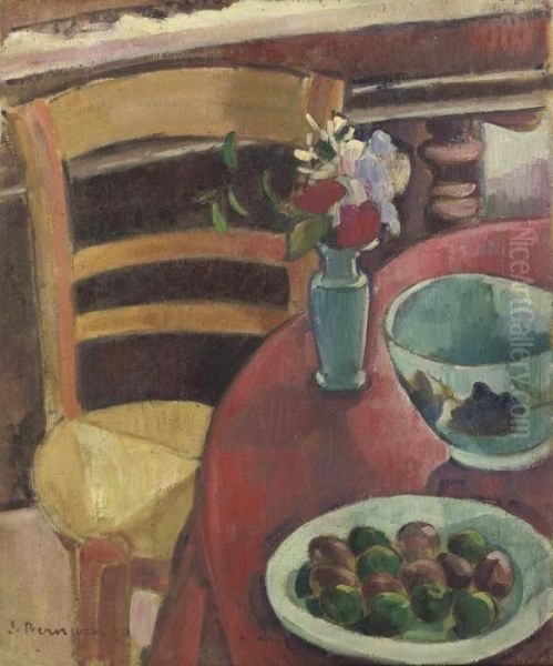 Nature Morte Oil Painting by Emile Bernard