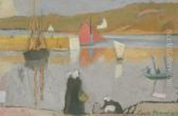 Le Port A Saint-briac Oil Painting by Emile Bernard