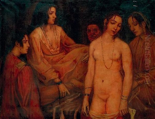 Harem Oil Painting by Emile Bernard