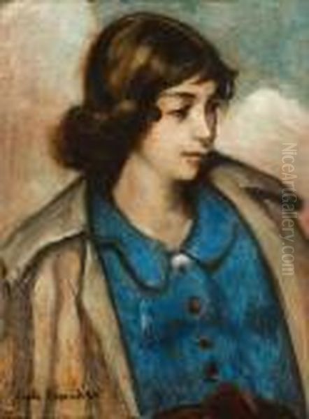 Portrait De Claire Fort, Niece De L'artiste. Oil Painting by Emile Bernard