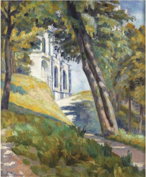 Chemin Menant A L'eglise De Saint-pierre A Tonnerre Oil Painting by Emile Bernard