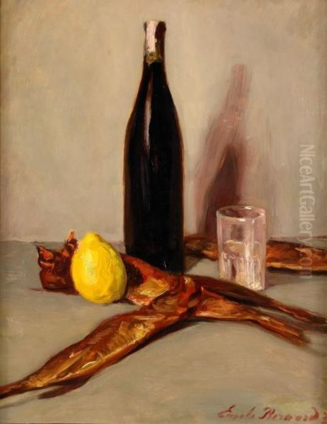 Stilleben Med Fiskar Oil Painting by Emile Bernard