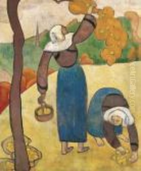 Paysannes Bretonnes Oil Painting by Emile Bernard