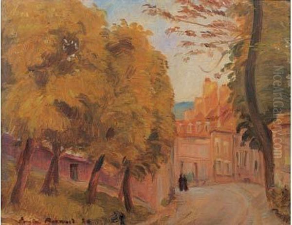 Vieille Rue A Tonnerre Oil Painting by Emile Bernard