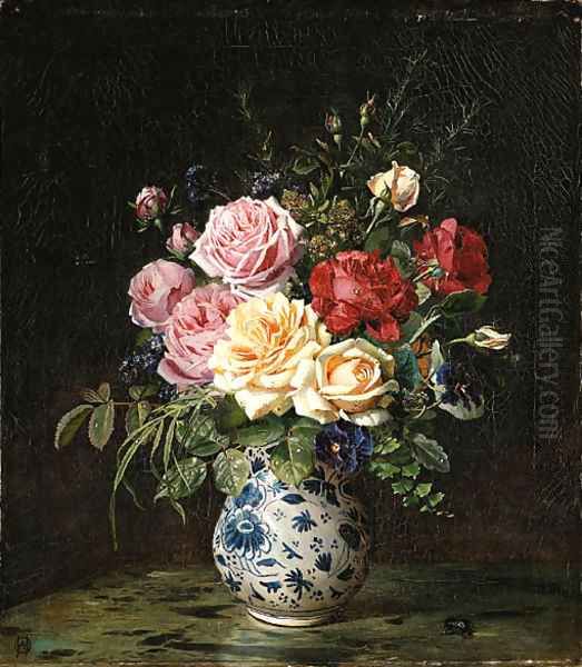 Still life Oil Painting by Olaf August Hermansen