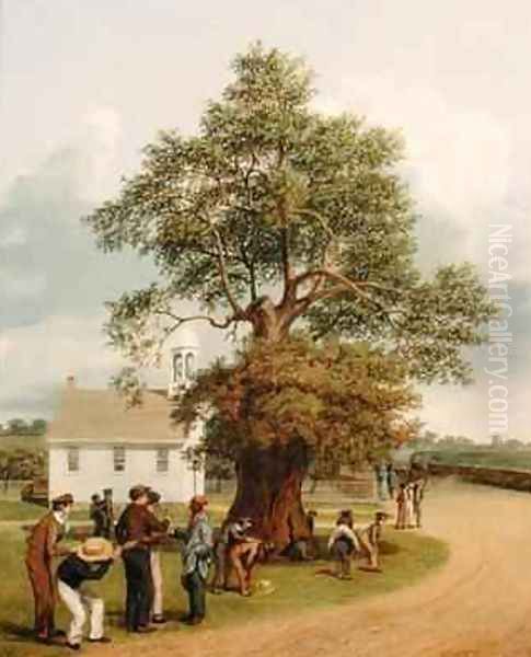 The Apostles Oak Oil Painting by George Harvey