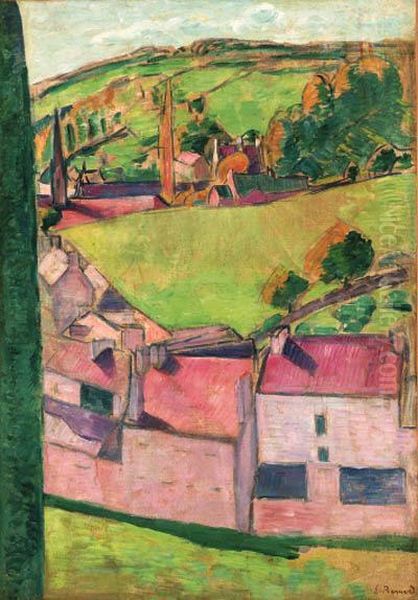 Vue De Pont-aven (paysage De Pont-aven) Oil Painting by Emile Bernard