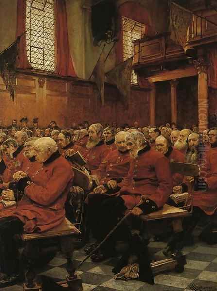 The Last Muster Oil Painting by Sir Hubert von Herkomer