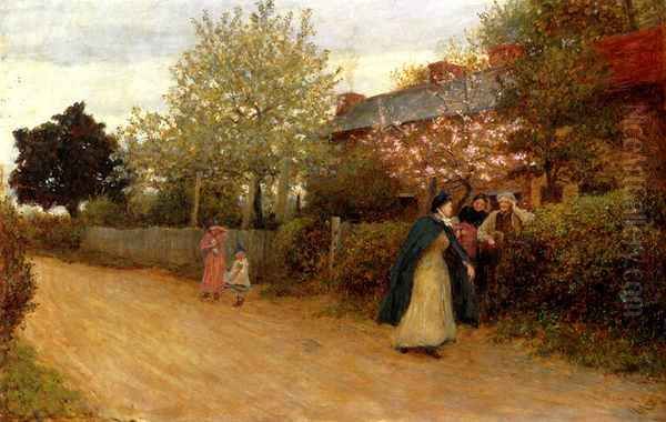 Our Village Nurse Oil Painting by Sir Hubert von Herkomer