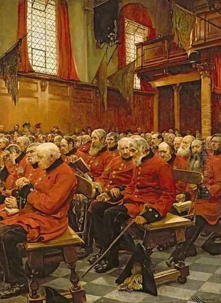 The Last Muster 2 Oil Painting by Sir Hubert von Herkomer