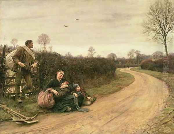 Hard Times 2 Oil Painting by Sir Hubert von Herkomer