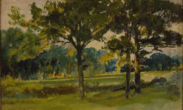 One of the Three Landscape Sketches 3 Oil Painting by Sir Hubert von Herkomer