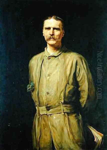 Portrait of Archibald Forbes War Correspondent Oil Painting by Sir Hubert von Herkomer