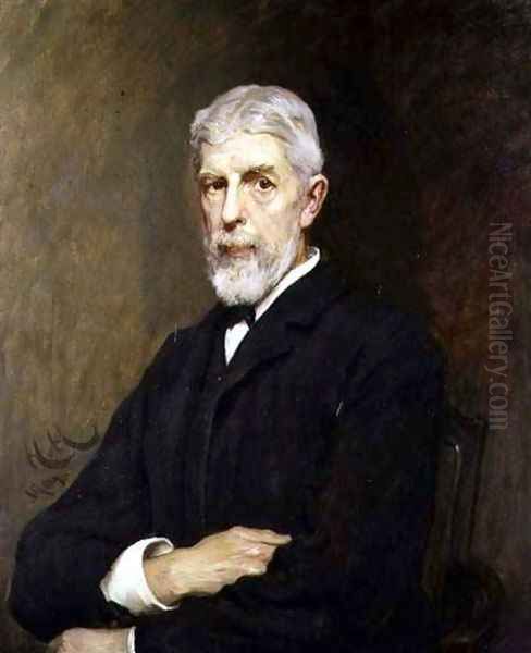 Portrait of Sir Henry Trueman Wood Secretary and Vice President of the Society Oil Painting by Sir Hubert von Herkomer