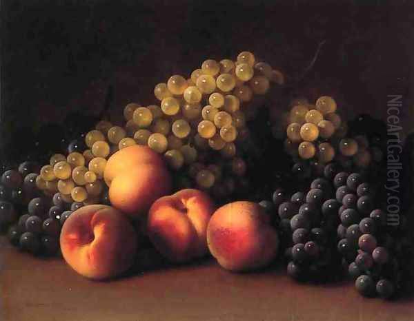 Peaches and Grapes Oil Painting by George Henry Hall