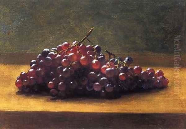 Grapes on a Tabletop Oil Painting by George Henry Hall