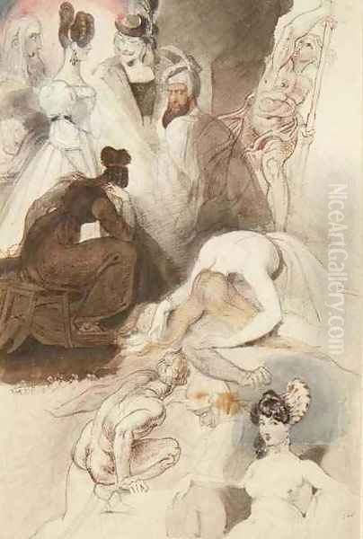 Figure Studies Oil Painting by Theodor Von Holst