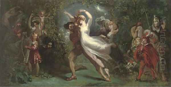 Dance macabre, a scene inspired by Goethe's Faust Oil Painting by Theodor Von Holst