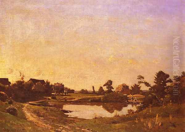 Midday In The Meadows Oil Painting by Henri-Joseph Harpignies