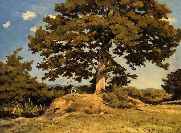 The Big Tree Oil Painting by Henri-Joseph Harpignies