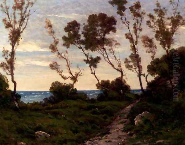 Path To The Sea Oil Painting by Henri-Joseph Harpignies