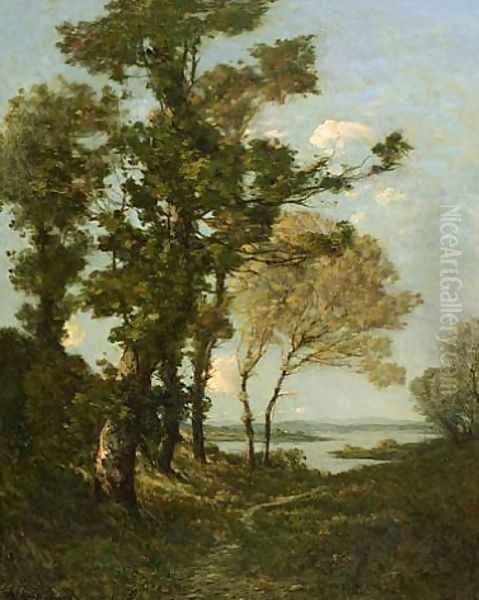 Paysage d'été de la Saint-Martin Oil Painting by Henri-Joseph Harpignies