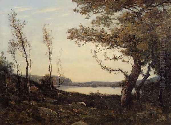 Landscape with Lake Oil Painting by Henri-Joseph Harpignies