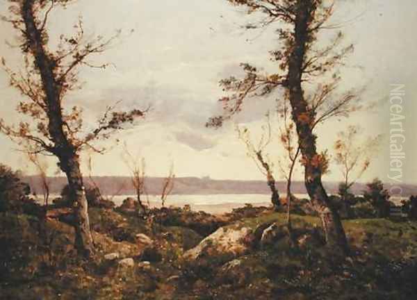 The Estuary Oil Painting by Henri-Joseph Harpignies