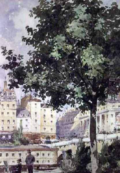 The Pont Neuf Oil Painting by Henri-Joseph Harpignies