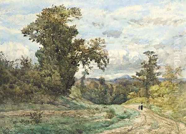 Le valon Oil Painting by Henri-Joseph Harpignies